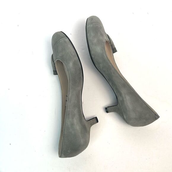 Bruno Magli Gray Suede Kitten Heels Pumps Italy US 9 - Picture 6 of 13